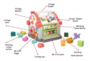 Детска интерактивна къща за игри и обучение Raya Toys - 7