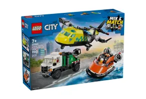LEGO City 60505 - Самолет, сервизен камион и лодка на въздушна възглавница - ремикс
