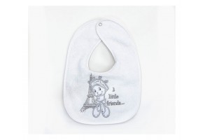 Лигавник с бродерия Bambino Casa Paris - Цвят: Бял - 2