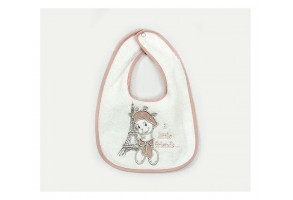 Лигавник с бродерия Bambino Casa Paris - Цвят: Розов - 3