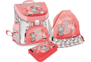 LIZZY CARD LOLLIPOP Thiny Hippo комплект 3 в 1 - раница, несесер, спортна торба