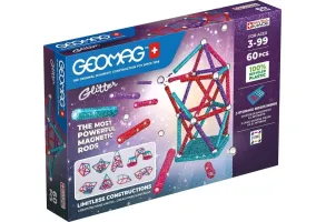 Магнитен конструктор, Geomag, Glitter, 60 части 