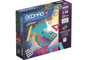 Магнитен конструктор, Geomag, Glitter Panels, 22 части 