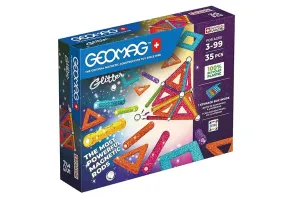 Магнитен конструктор, Geomag, Glitter Panels, 35 части