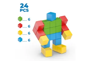 Магнитен конструктор, Geomag, Magicube, Creative, 24 части - 3