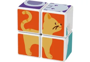 Магнитен конструктор, Geomag, Magicube, Животни и карти 132, 11 части - 3
