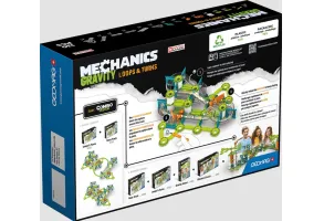 Магнитен конструктор, Geomag, Mechanics, Лупинги и завои, 130 части - 2