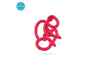Matchstick Monkey Mini Monkey Teether чесалка с апликатор - Rubine - 3