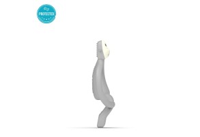 Matchstick Monkey Monkey Teether чесалка с апликатор - Cool Grey - 2
