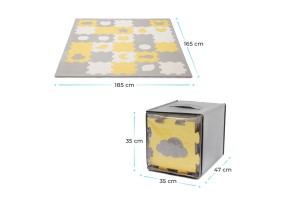 Мек пъзел с форми KinderKraft LUNO SHAPES, жълт - 6