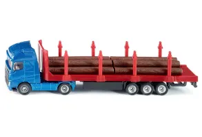Метална количка Siku Super - Камион за превоз на дървени трупи, 1:87
