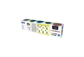 Milan Тесто за моделиране Soft Dough Glitter, 142 g, 5 цвята - 2