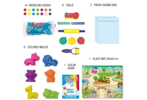 MITAMA Funny Doo My Zoo Bag комплект за моделиране - PVC с цип, инструменти, 30 части - 2