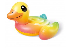 Надуваем остров Пате INTEX Yellow Duck Ride-on
