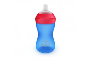 Неразливаща чаша с мек накрайник, 300мл, 9м+, момче Philips AVENT - 2