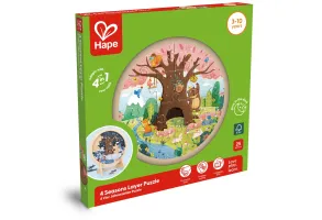 Образователен дървен пъзел, Hape, сезони