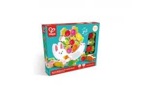 Образователна дървена играчка, Hape, Зайче, Баланс и нанизване
