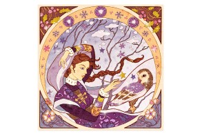 Оцветяване с цветен брокат вдъхнови се от ALFONS MUCHA - 4