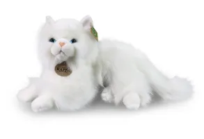 Плюшена Бяла персийска котка, 30 см., лежаща