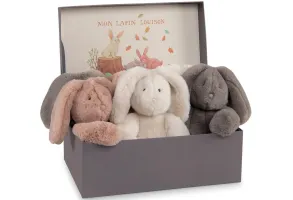 Плюшена играчка Moulin Roty - Зайче, розово, 32 cm - 3