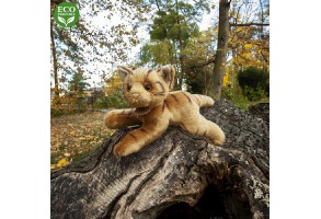 Плюшена Котка, лежаща, 30 см., серия Еко приятели - 2