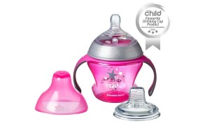 Преходна чаша с два накрайника,150 мл Tommee Tippee розова