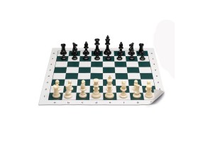 Професионален шах със силиконова подложка, 50 x 50 см