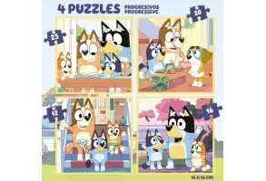 Прогресивен пъзел, Educa, Bluey в куфарче, 12-16-20-25 части - 3