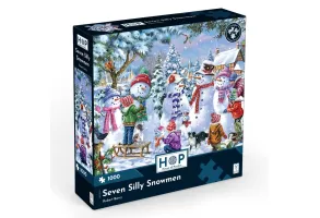 Пъзел 1000 части - Седем смешни снежни човека - The House of Puzzles