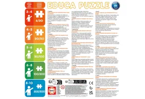 Пъзел, Educa, Калинката и котарака 2 в 1, 2 х 100 части - 3
