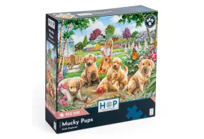 Пъзел с едри части 500 - Кални кутрета - The House of Puzzles