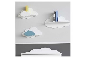 Рафт за книги Bambino Casa Montessori Allegria Clody - бяло - 2