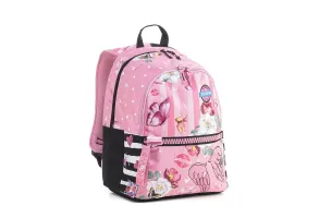 Раница Mitama PLus - Pink Flowers, с брокат + подарък шапка