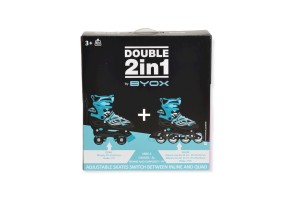 Ролери-кънки Double 2в1 тюркоаз 30-33 - 10