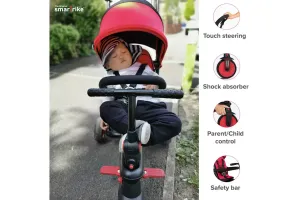 Сгъваема триколка 6-в-1 smarTrike STR3, червена - 9