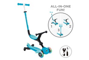 Сгъваема тротинетка 5 в 1 GLOBBER GO UP ACTIVE LIGHTS 360° - аква - 2