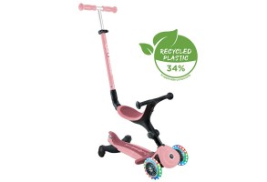 Сгъваема тротинетка 5 в 1 GLOBBER GO UP ACTIVE LIGHTS 360° - пастелно розова