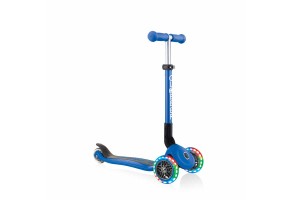 Сгъваема тротинетка със светещи колела, Globber Junior - 2+ г., синя - 2