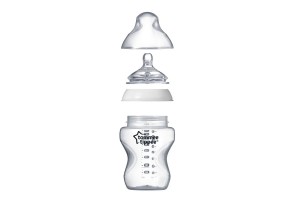Шише за хранене Tommee Tippee Closer to Nature Easi vent, 260мл бухал, момче, 2 бр. - 2