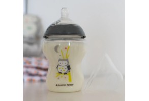 Шише за хранене Tommee Tippee Closer to Nature Easi vent, 260мл бухал, момче, 2 бр. - 3