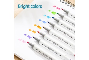 Sketch маркери Deli Colorun EC187-48, измиващи се, - объл връх 1 мм и скосен връх 5 мм, к-т 48 цвята - 4