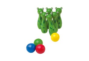 Small Foot Боулинг Жаби, детски, дървен, 10 части