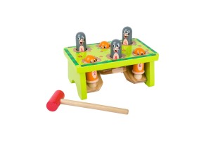 Small Foot Игра с чукче и къртици, дървена, 19.5 х 12 х 12 cm