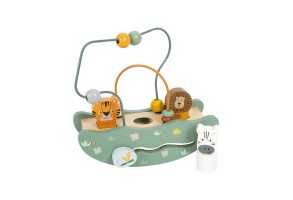 Small Foot Играчка с лабиринт Сафари, с мъниста и гъсеница