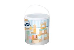 Small Foot Конструктор, дървен, в пастелни цветове, 50 части - 4