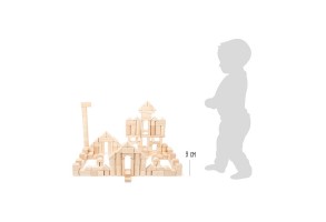 Small Foot Конструктор, дървен, в текстилна торба, 200 части - 4