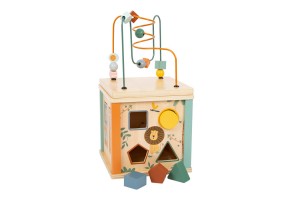 Small Foot Куб Сафари, дидактичен, дървен, 20 х 20 х 38 cm