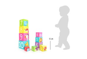 Small Foot Кубчета Диви животни, за надграждане, 10 части - 4
