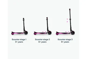 smarTrike - Детски разтегаем скутер Xtend, розов - 2