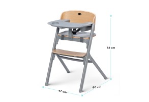 Столче за хранене KinderKraft LIVY+ шезлонг CALMEE, дърво - 7